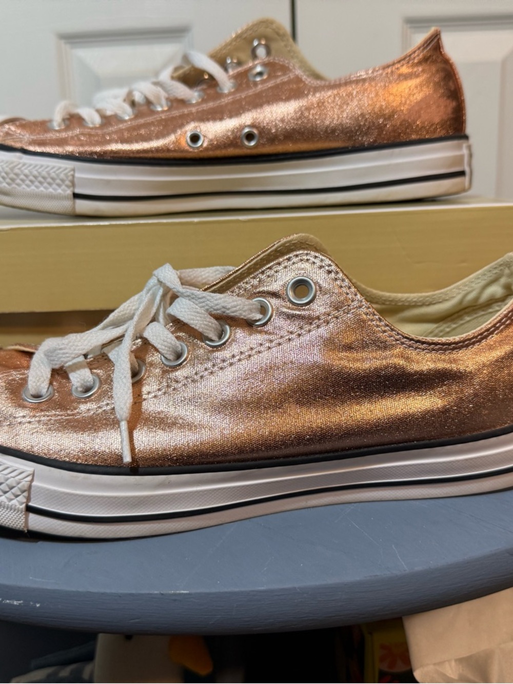 Converse Metallic Rose gold Low Top Sneakers 10W